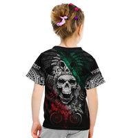 Custom Personalised Mexico T Shirt KID Skull Eagle Aztec LT13 - Wonder Print Shop