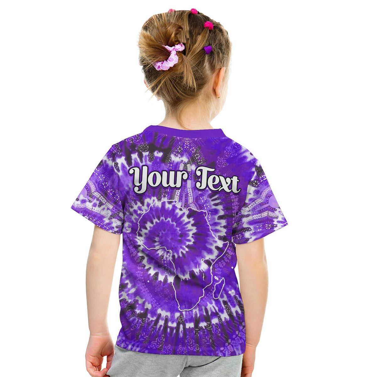 Custom African T Shirt Tie Dye Purple Fashion LT13 - Wonder Print Shop