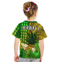 Hawaii Pineapple T Shirt KID Plumeria Frangipani Mix Tribal Pattern LT13 - Wonder Print Shop