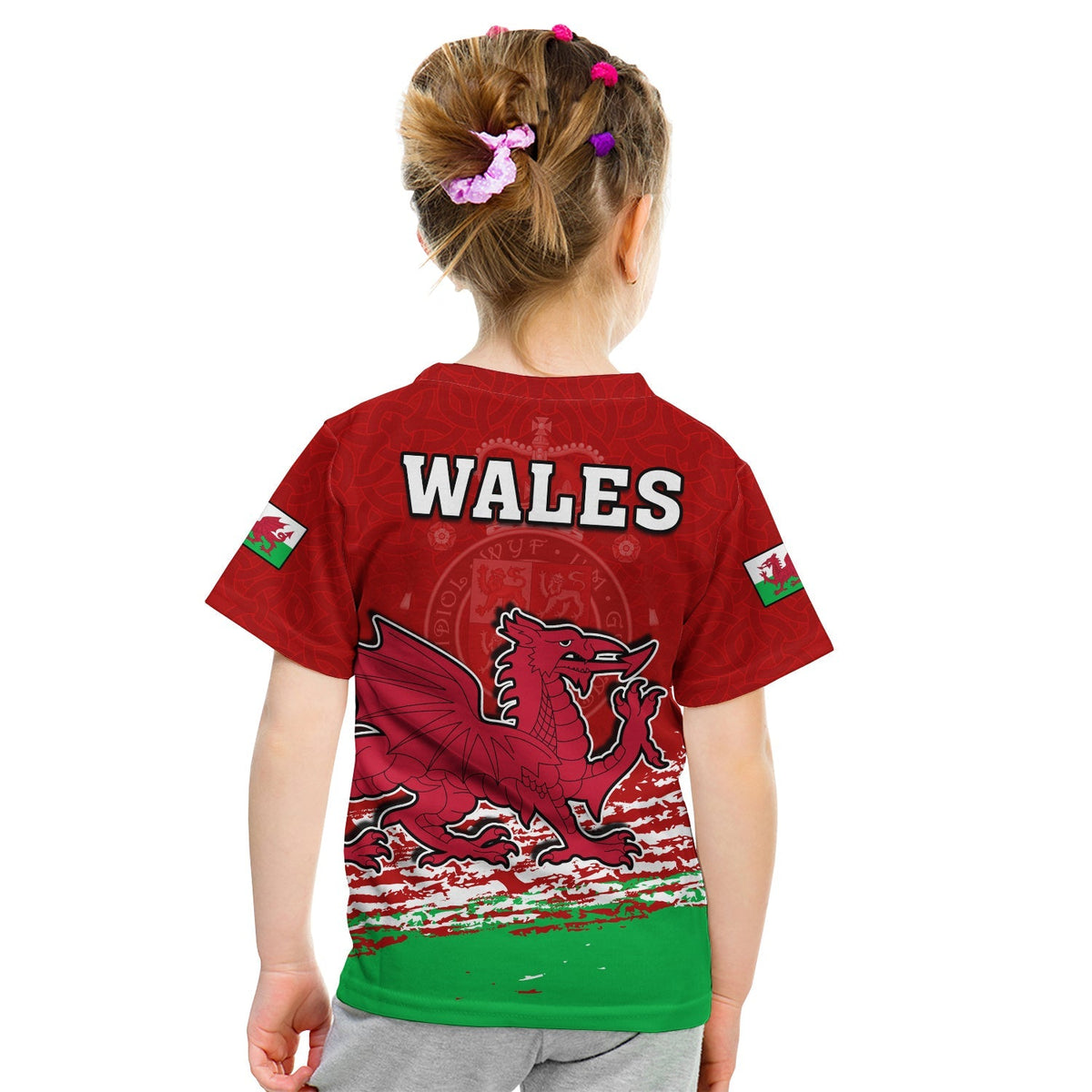 (Custom Personalised) Wales Football 2022 T Shirt KID Come On CYMRU The Red Wall LT13 - Wonder Print Shop