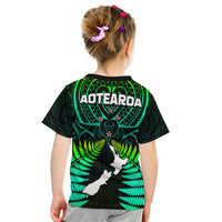 Aotearoa Fern T Shirt New Zealand Hei Tiki Green Style LT13 - Wonder Print Shop