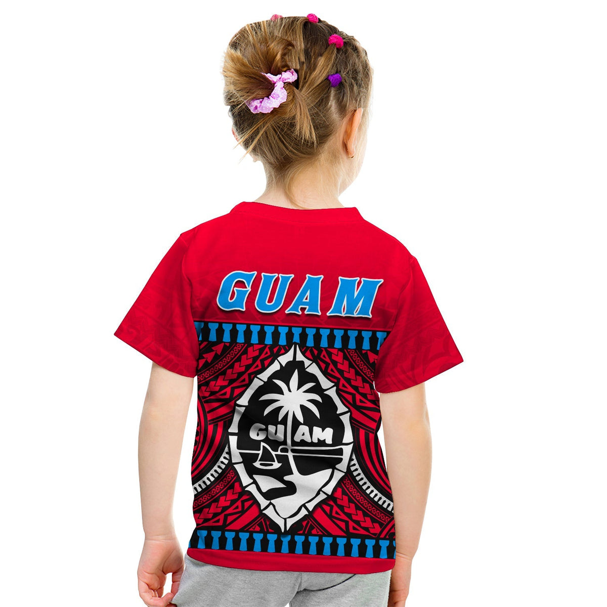 Guam Chamorro T Shirt Latte Stone Red Polynesian Haligi LT13 - Wonder Print Shop
