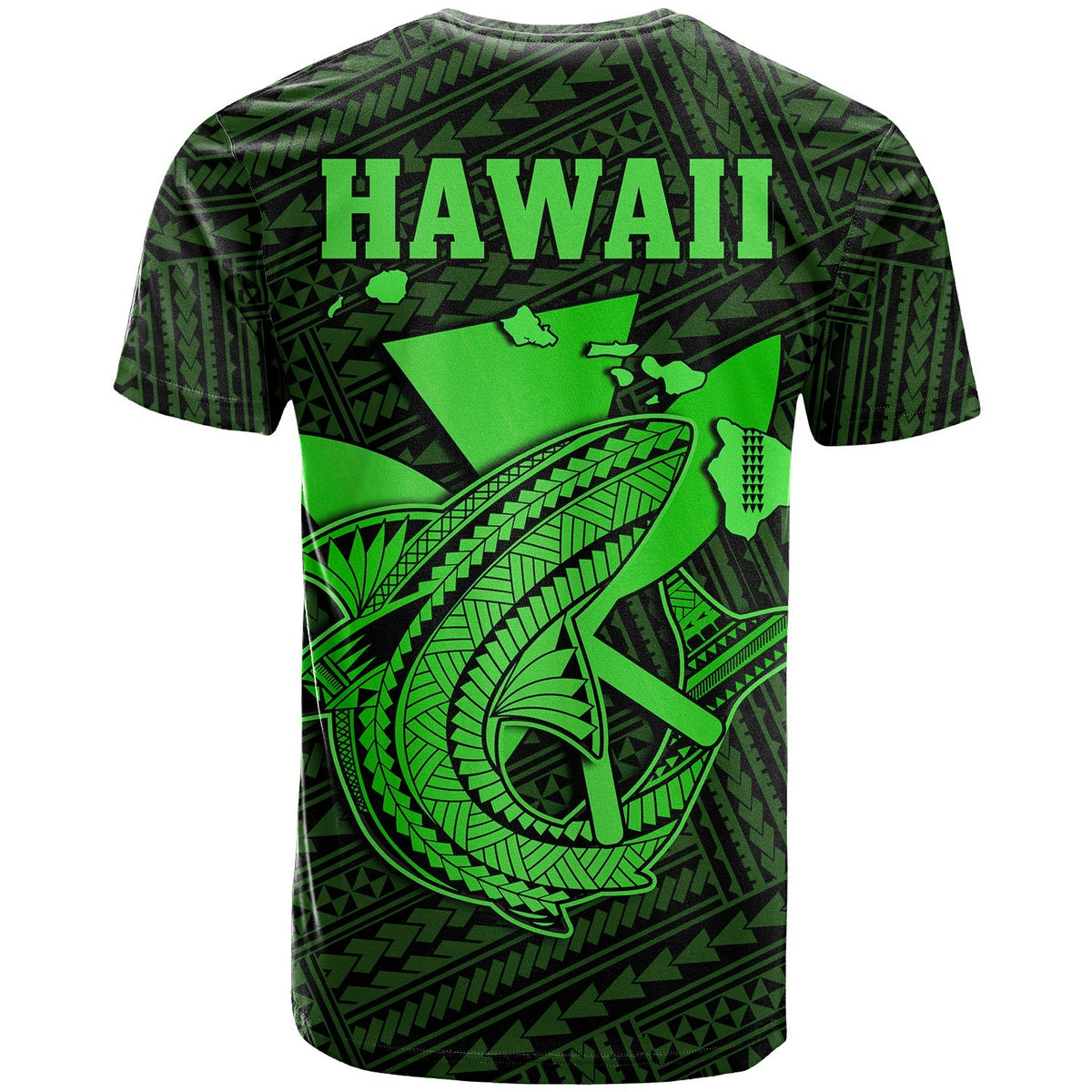Custom Hawaii T Shirt Kakau Kanaka Maoli Combine Polynesian Shark Ver.02 - Wonder Print Shop