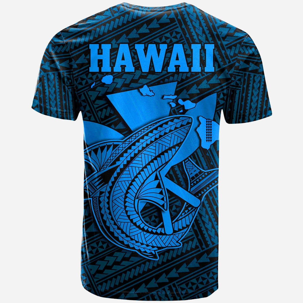 Custom Hawaii T Shirt Kakau Kanaka Maoli Combine Polynesian Shark Ver.03 - Wonder Print Shop