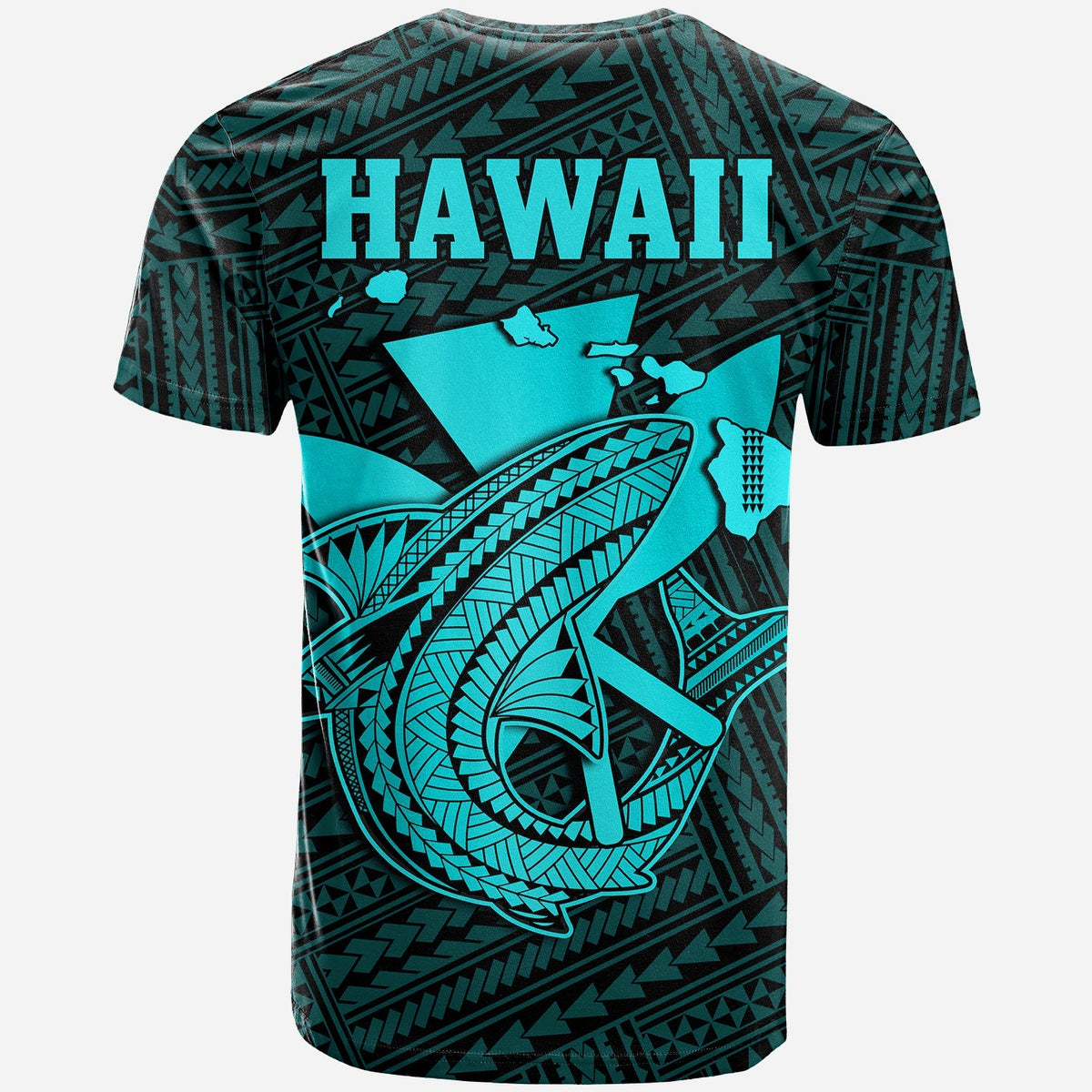 Custom Hawaii T Shirt Kakau Kanaka Maoli Combine Polynesian Shark Ver.04 - Wonder Print Shop
