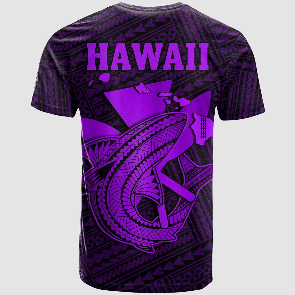 Custom Hawaii T Shirt Kakau Kanaka Maoli Combine Polynesian Shark Ver.05 - Wonder Print Shop