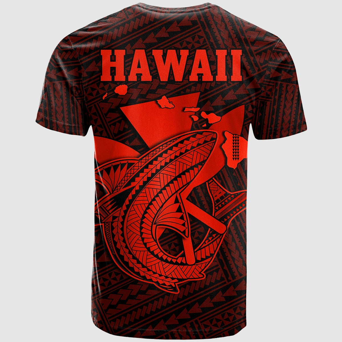 Custom Hawaii T Shirt Kakau Kanaka Maoli Combine Polynesian Shark Ver.06 - Wonder Print Shop