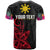 Custom Philippines T Shirt Sun Filipino Polynesian mix Flowers Black Vibe LT13 - Wonder Print Shop