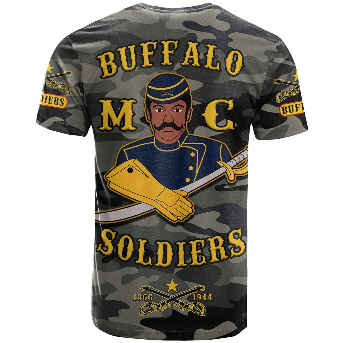 Custom Buffalo Soldiers T Shirt Camouflage Unique LT13 - Wonder Print Shop