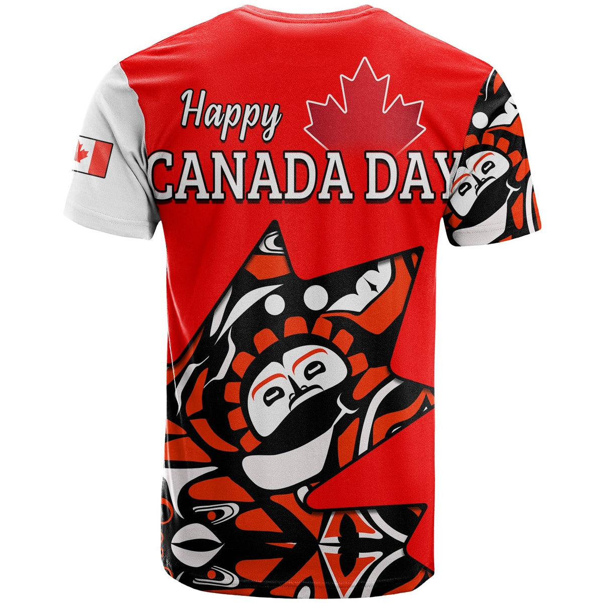 Canada Haida T Shirt Maple Leaf Canadian LT13 - Wonder Print Shop