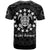 Cook Islands T Shirt Circle Pattern Mix Sea Turtle Black Version - Wonder Print Shop