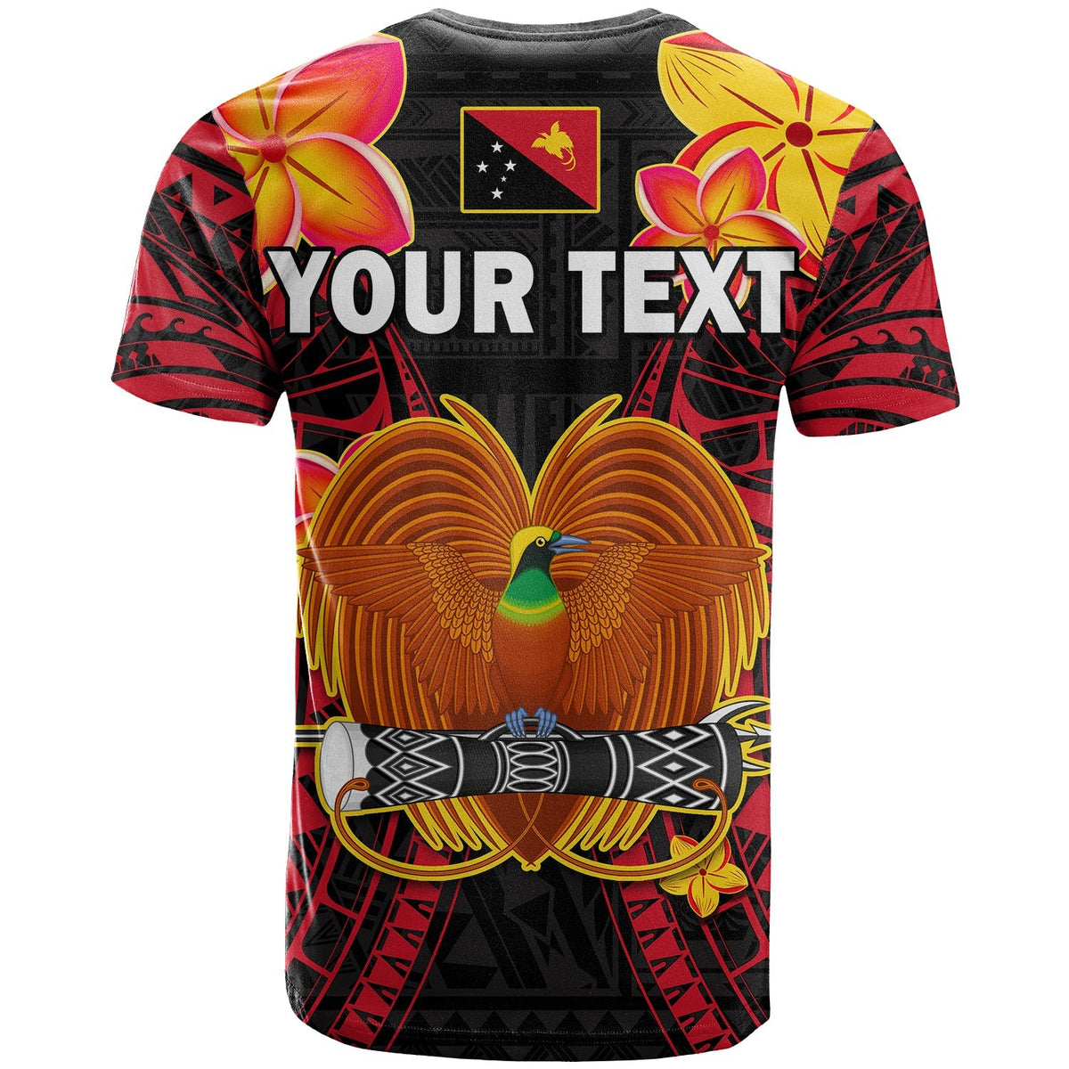 Custom Papua New Guinea T Shirt PNG Bird Of Paradise Polynesian Pattern - Wonder Print Shop