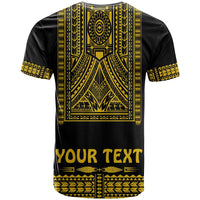 Custom Polynesian T Shirt Dashiki With Polynesian Tattoo Royal Golden Version - Wonder Print Shop