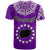 Rarotonga Cook Islands T Shirt Turtle and Map Style Purple LT13 - Wonder Print Shop