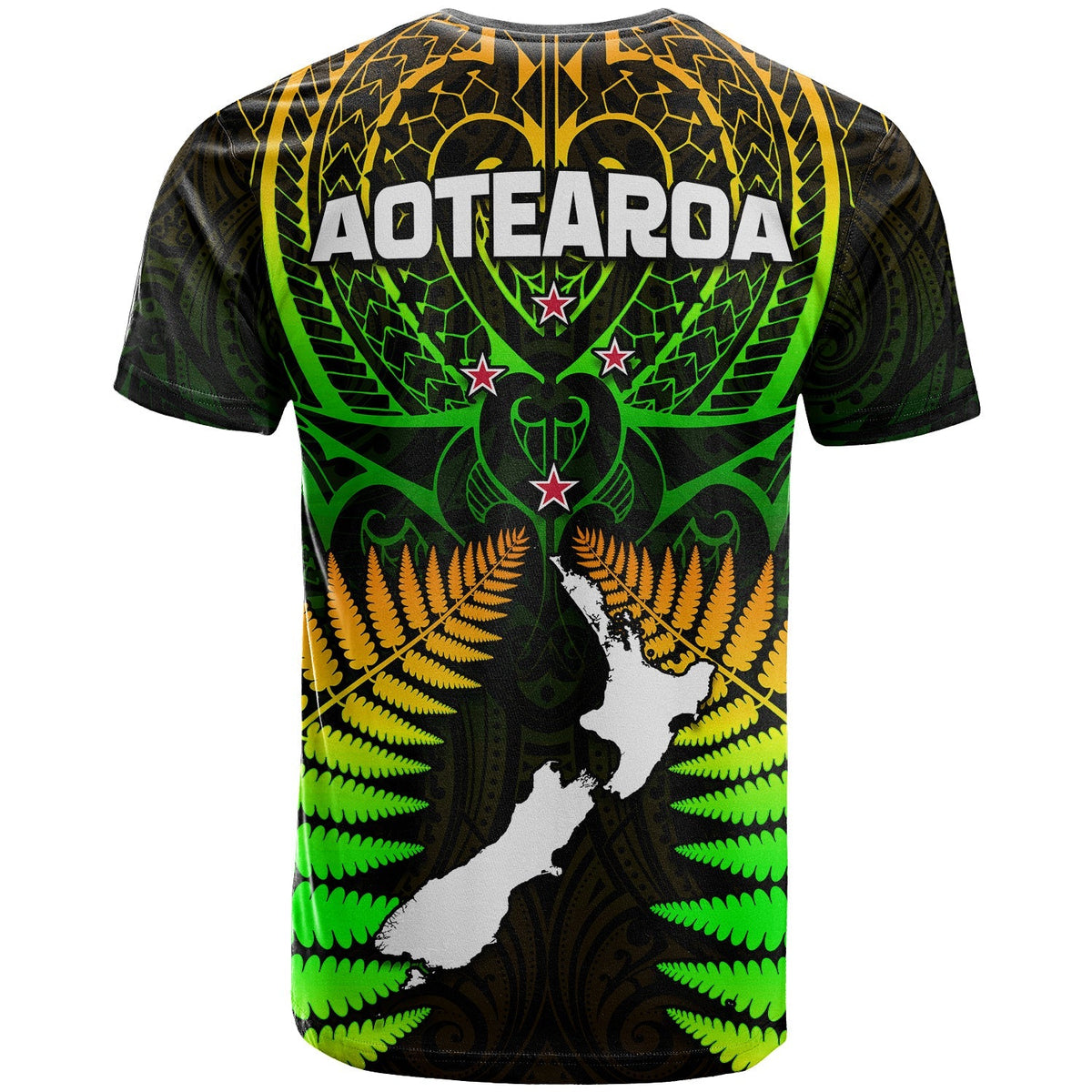 Aotearoa Fern T Shirt New Zealand Hei Tiki Special Style LT13 - Wonder Print Shop