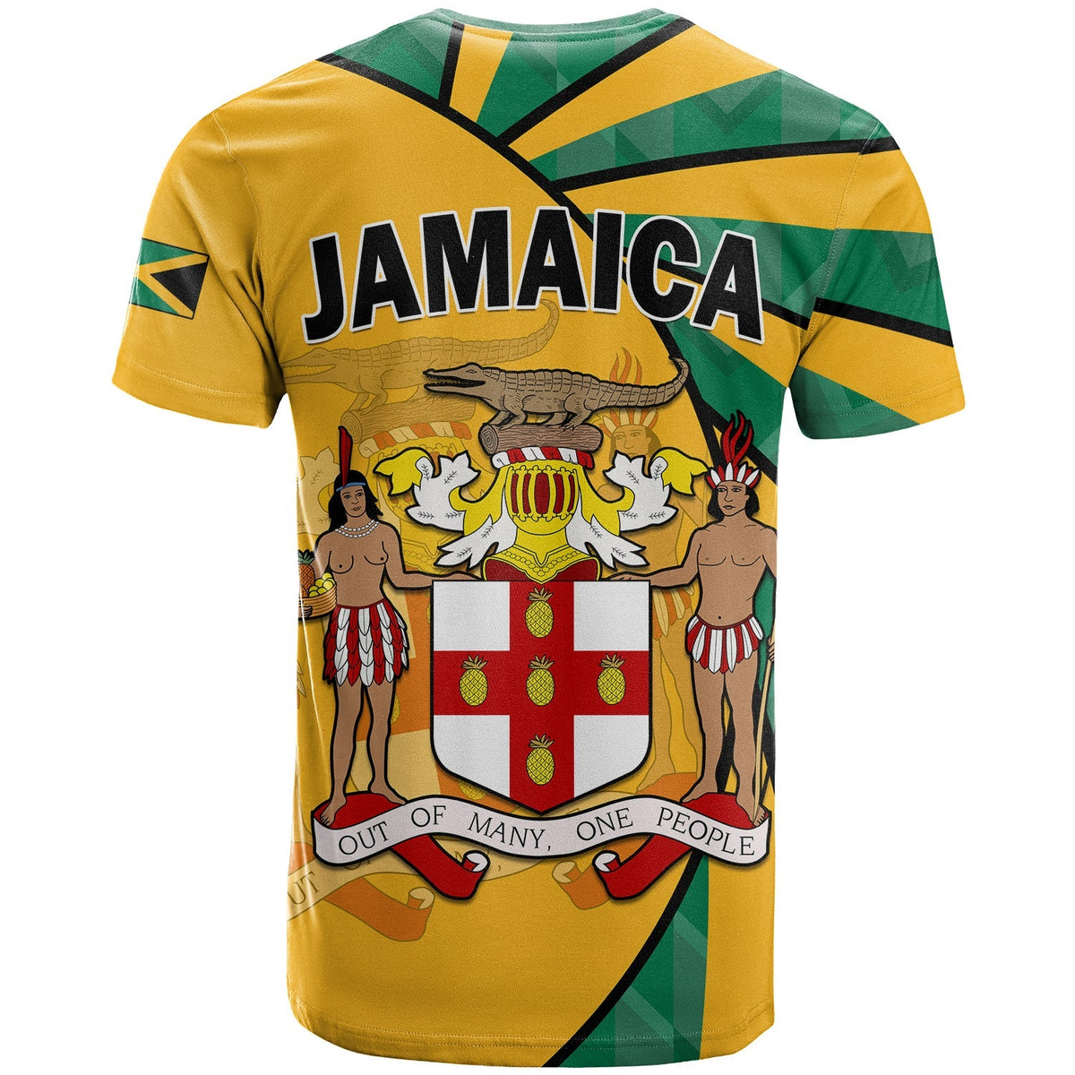 Jamaica Athletics T Shirt Jamaican Flag Mix Lion Sporty Style - Wonder Print Shop