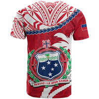 Samoa T Shirt Nationaln Coat Of Arms With Coconut Red Style - Wonder Print Shop