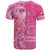 Tonga Breast Cancer T Shirt Tongan Ngatu Pattern No One Fights Alone - Wonder Print Shop