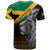 Jamaica Lion T Shirt Jamaican Pattern Version Black LT13 - Wonder Print Shop