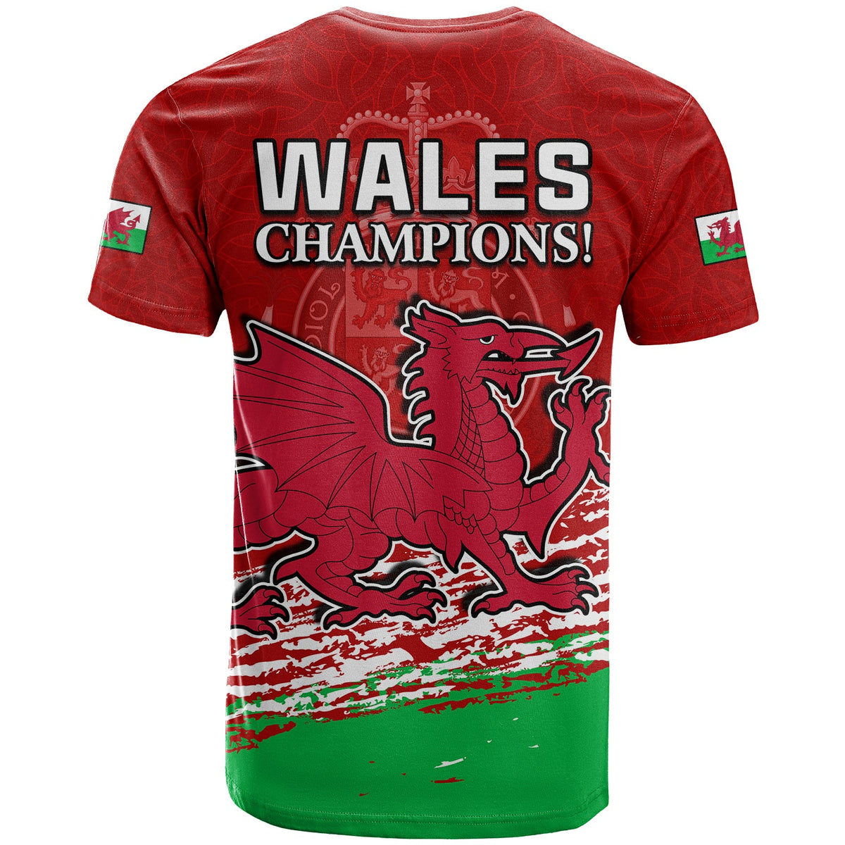 Wales FootbT Shirt Come On CYMRU The Red Wall Champions World Cup LT13 - Wonder Print Shop