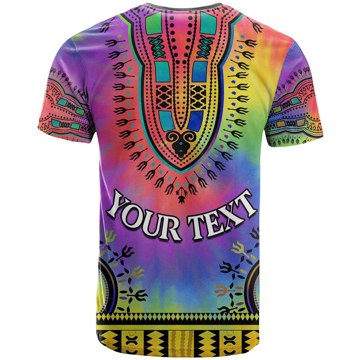 Custom Dashiki Tie Dye T Shirt African Pattern LT13 - Wonder Print Shop