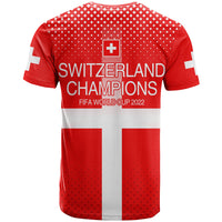 Switzerland FootbT Shirt Schweizer Pati Champion 2022 World Cup LT13 - Wonder Print Shop