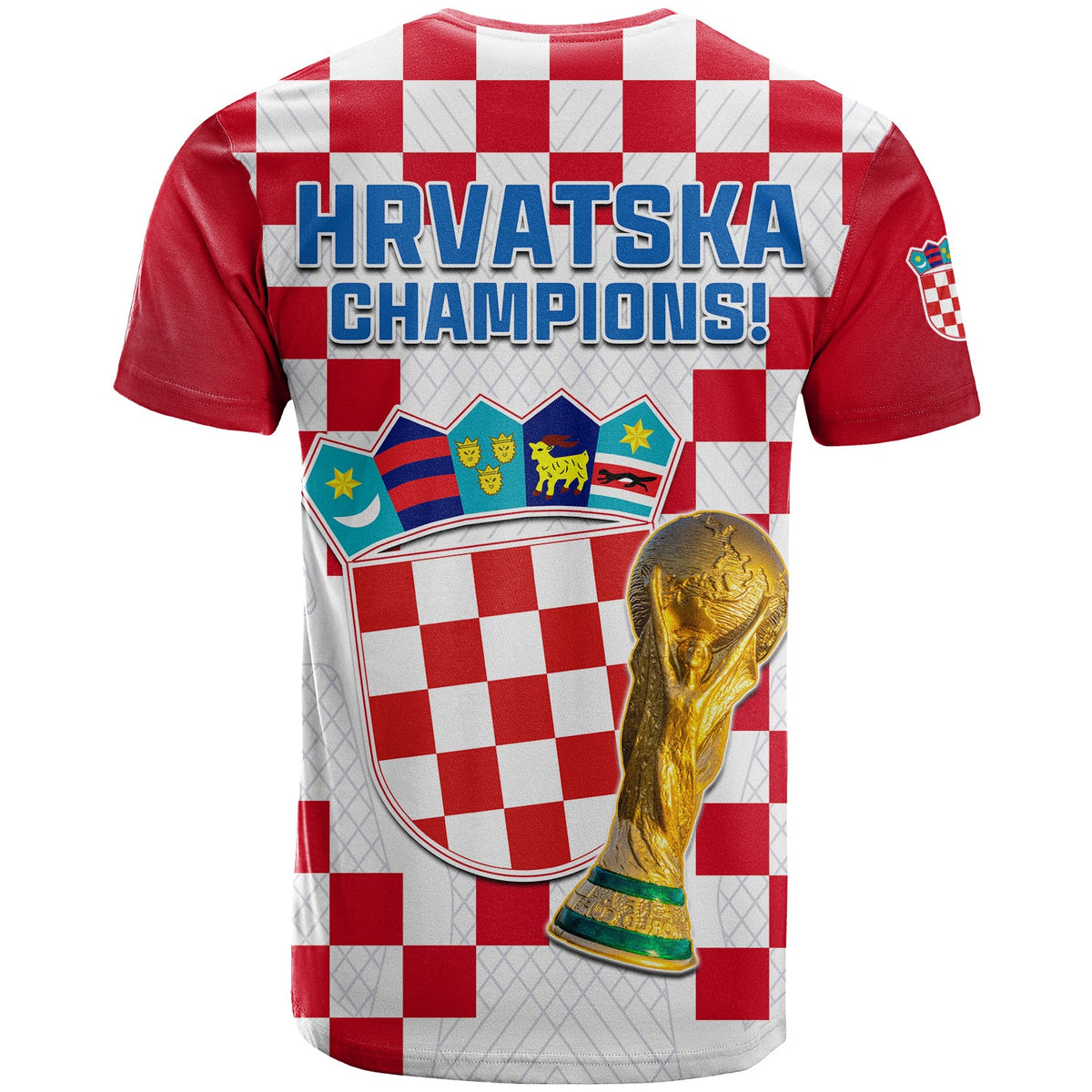 Croatia Football T Shirt Vatreni Hrvatska Champions 2022 World Cup LT13 - Wonder Print Shop