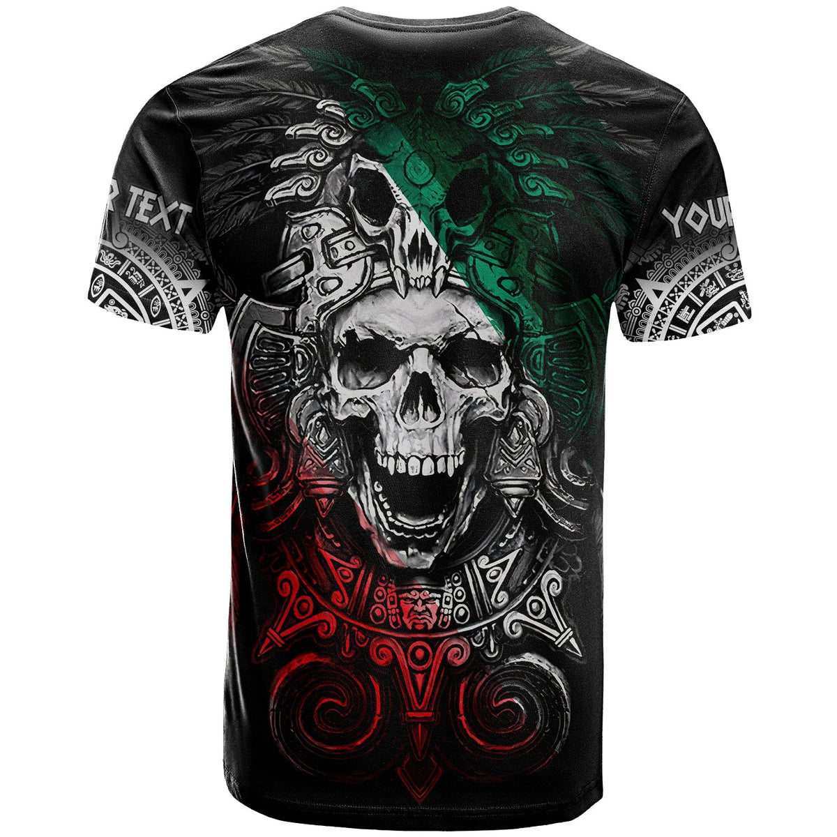 Custom Mexico T Shirt Skull Eagle Aztec LT13 - Wonder Print Shop