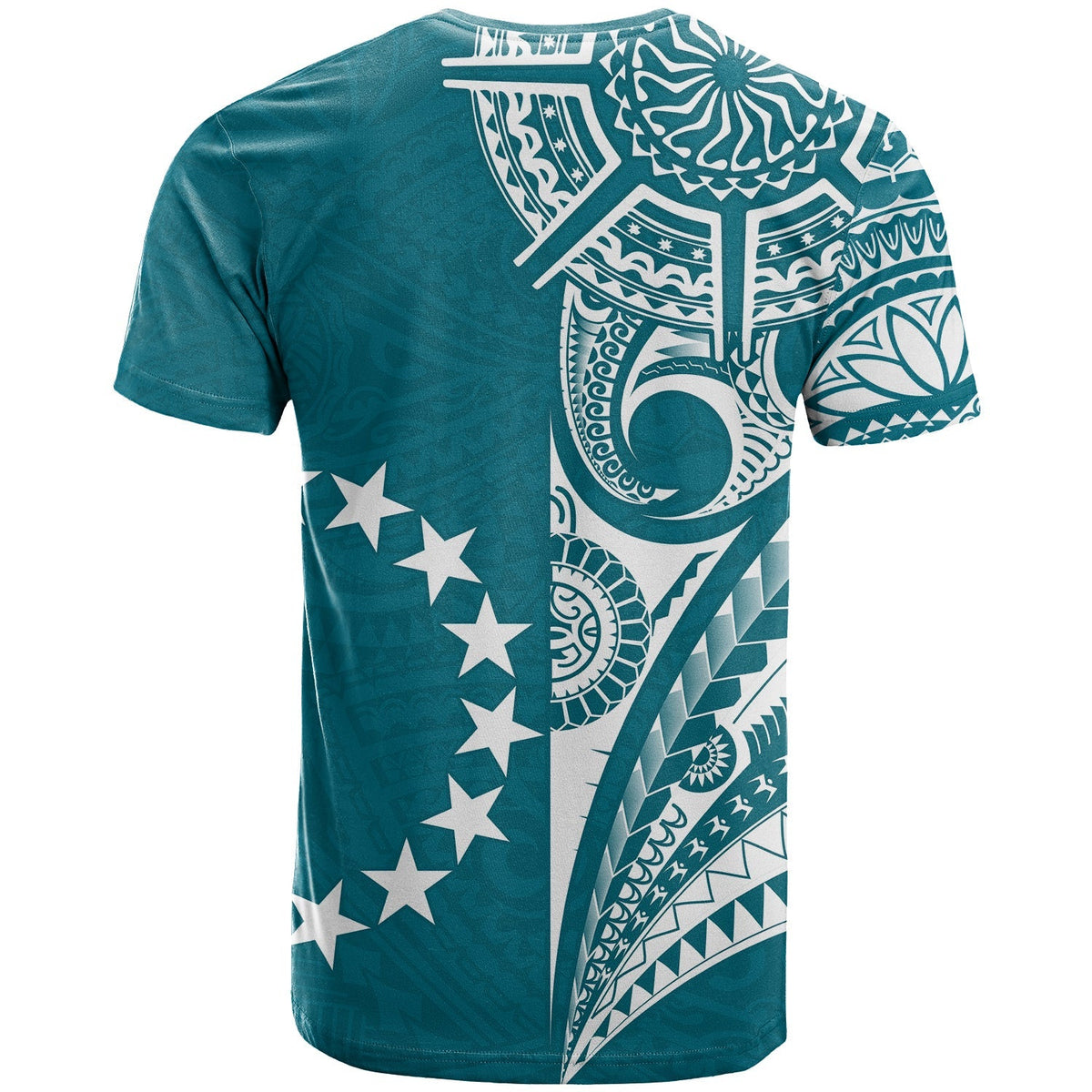 Cook Islands Tatau T Shirt Symbolize Passion Stars Version Blue LT13 - Wonder Print Shop