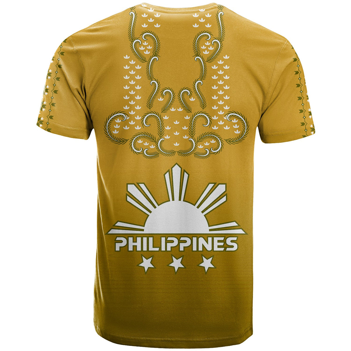 Philippines T Shirt Sun Filipino Gold Barong LT13 - Wonder Print Shop