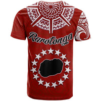Rarotonga Cook Islands T Shirt Turtle and Map Style Red LT13 - Wonder Print Shop