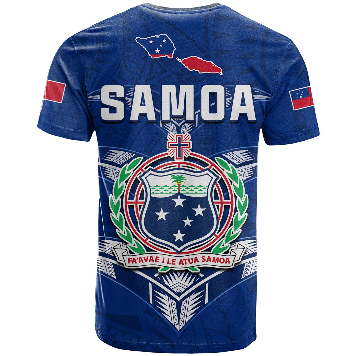 Toa Samoa Rugby T Shirt Siamupini Proud Blue LT13 - Wonder Print Shop
