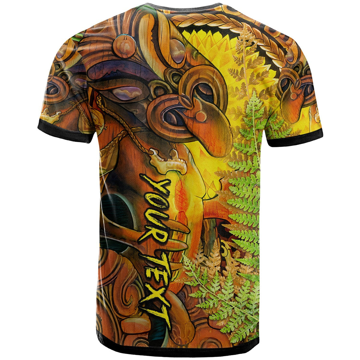Custom Hei Tiki Maori T Shirt Fern Aotearoa Ta Moko Sun LT13 - Wonder Print Shop