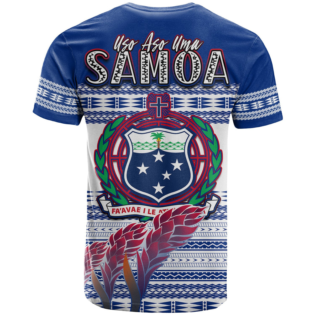Toa Samoa Rugby T Shirt Uso Aso Uma Go Champions White LT13 - Wonder Print Shop