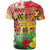 Custom Aloha Poly Fest T Shirt Polynesian Pattern With Tropical Flowers - Wonder Print Shop
