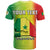 Custom Senegal T Shirt Lion With Senegal Map Reggae Style - Wonder Print Shop