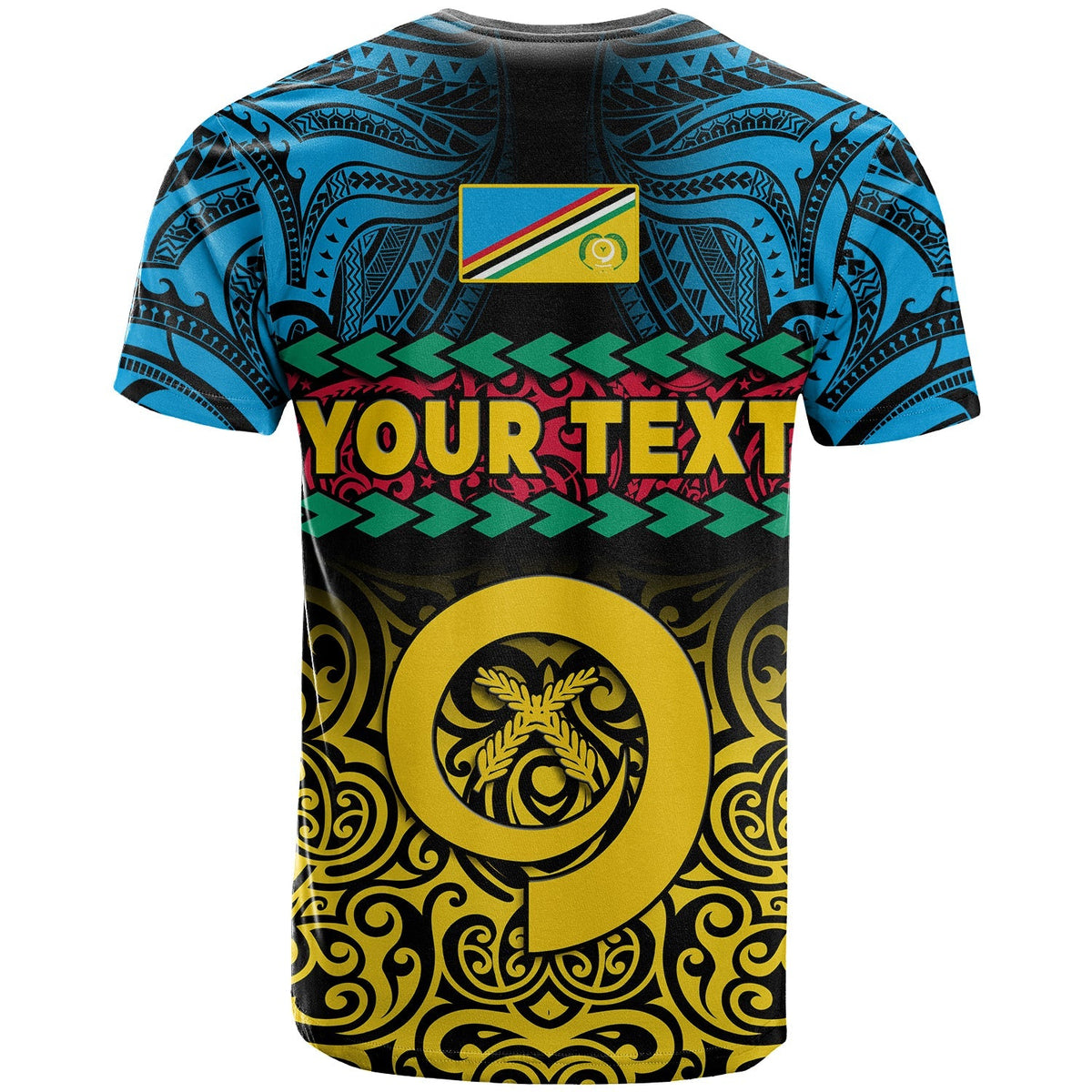 Custom Torba Province T Shirt Vanuatu Pig Tusk Polynesian Flag Style - Wonder Print Shop