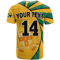 Custom Jamaica Athletics T Shirt Jamaican Flag Mix Lion Sporty Style - Wonder Print Shop