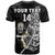 Custom Text And Number New Zealand 2022 Rugby T Shirt All Black Silver Fern Maori Pattern Version Black - Wonder Print Shop