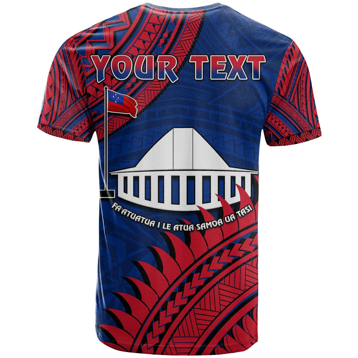 Custom F.A.S.T Samoa T Shirt Samoan Coat Of Arms Polynesian Pattern - Wonder Print Shop