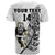 Custom Text And Number New Zealand 2022 Rugby T Shirt All Black Silver Fern Maori Pattern Version White - Wonder Print Shop