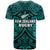 New Zealand Silver Fern Rugby T Shirt All Black Turquoise NZ Maori Pattern LT13 - Wonder Print Shop