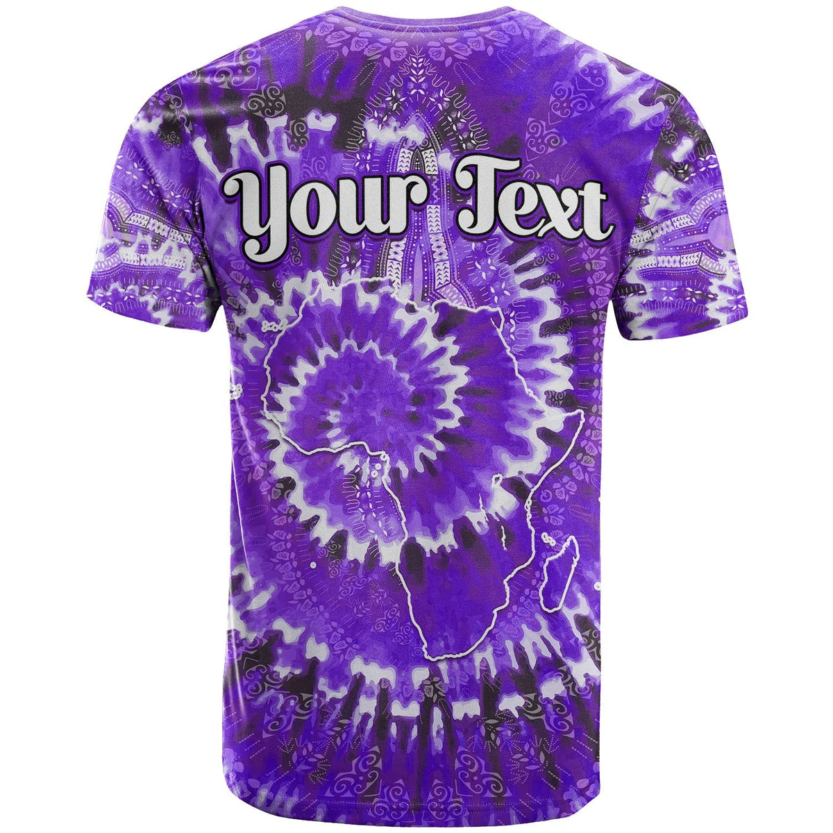 Custom African T Shirt Tie Dye Purple Fashion LT13 - Wonder Print Shop