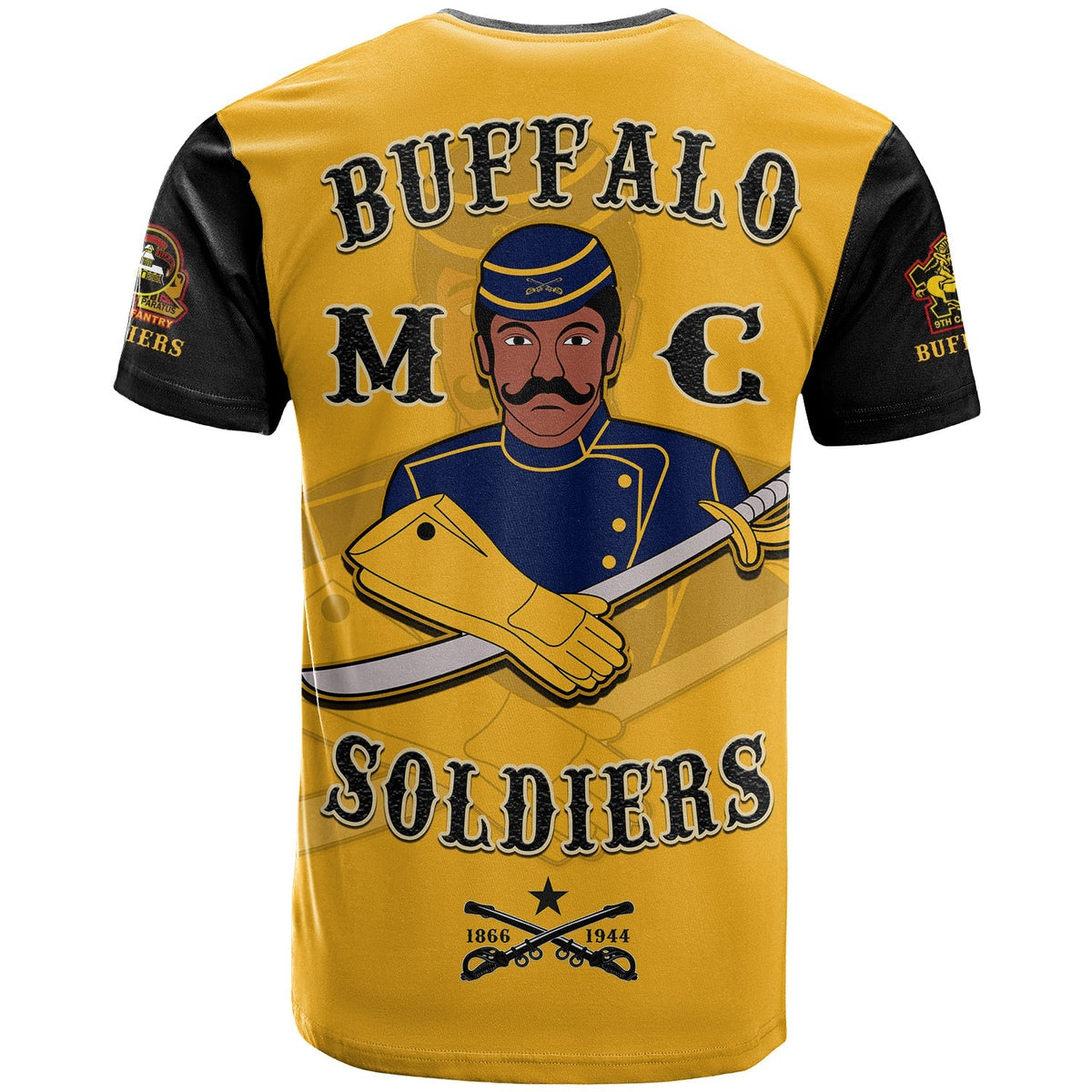 Buffalo Soldiers T Shirt Motorcycle BSMC Club LT13 - Wonder Print Shop