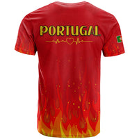 Portugal FootbT Shirt Champions Soccer World Cup My Heartbeat Fire LT13 - Wonder Print Shop