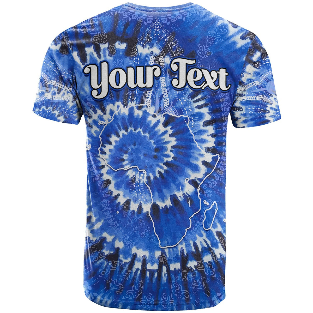 Custom African T Shirt Tie Dye Blue Fashion LT13 - Wonder Print Shop
