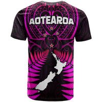Aotearoa Fern T Shirt New Zealand Hei Tiki Purple Style LT13 - Wonder Print Shop