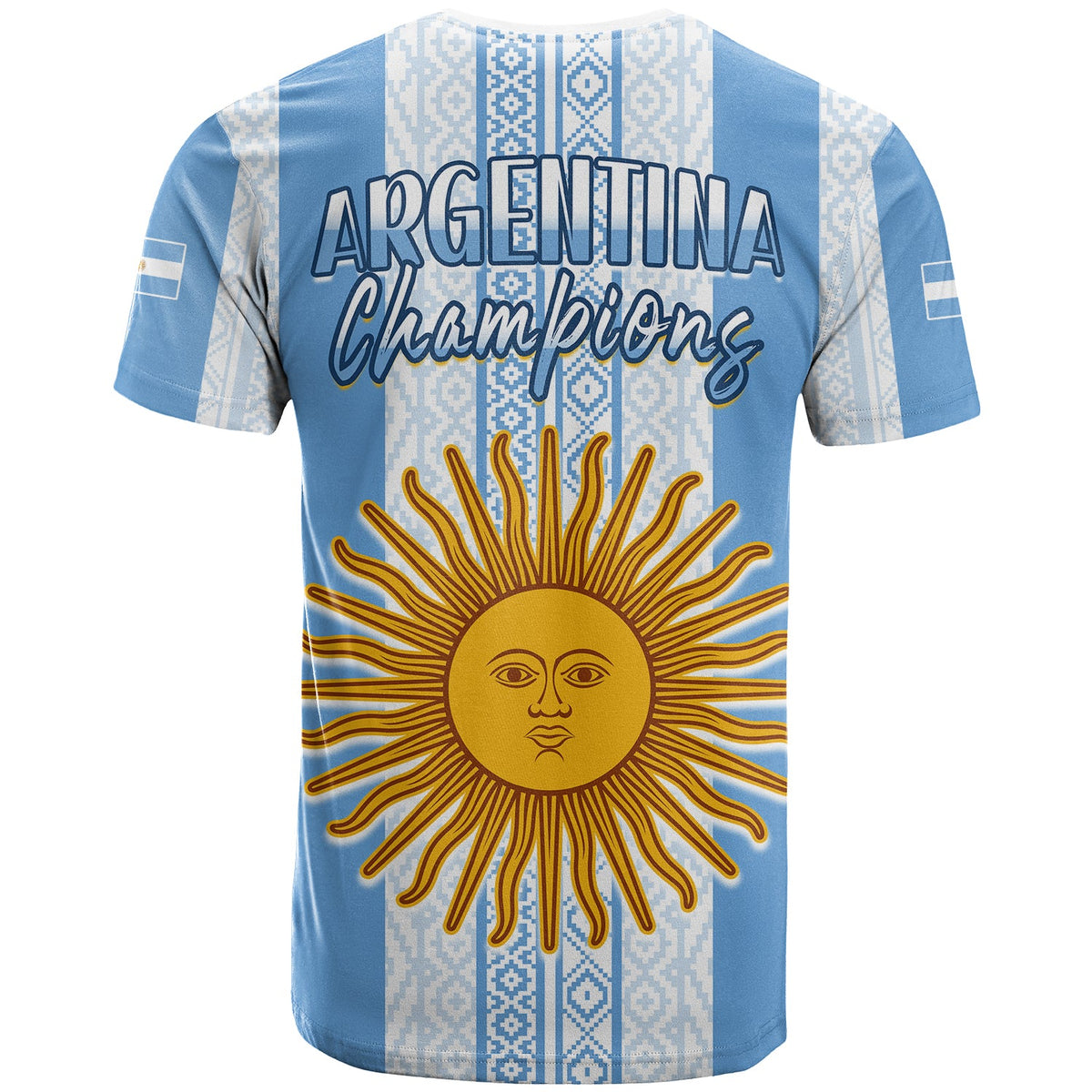 Argentina Football T Shirt Champions World Cup Gaucho Vamos LT13 - Wonder Print Shop
