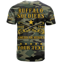 (Custom Text and Chapter) Buffalo Soldiers T Shirt Camouflage American Heroes BSMC LT13 - Wonder Print Shop