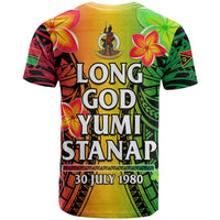 Vanuatu 1980 T Shirt Long God Yumi Stanap Happy 42nd Independence Anniversary - Wonder Print Shop